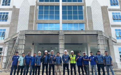 Pengawasan Progres Pembangunan Tahap I, TIM SPI UIN Alauddin Makassar Melakukan Kegiatan Peninjauan Langsung Terhadap Proyek Gedung SBSN
